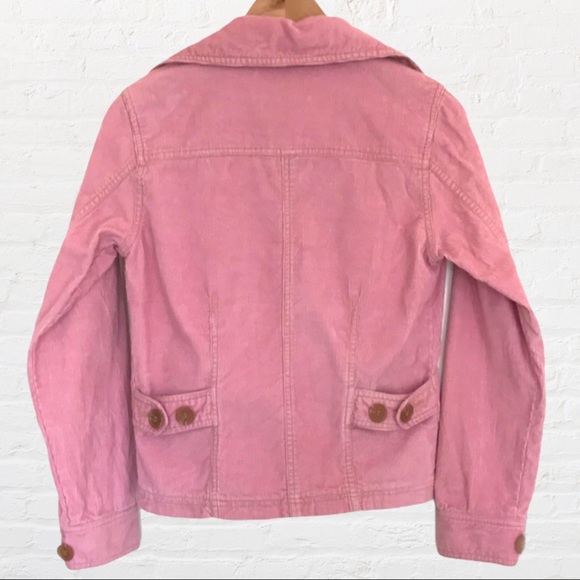 ❌SOLD❌PINK VINTAGE TULLE CORDUROY BUTTON UP JACKET - Picture 2 of 10
